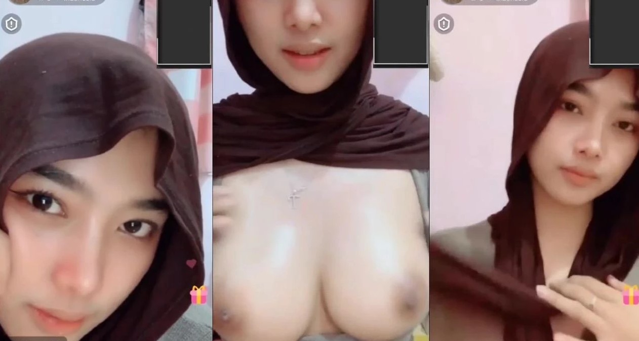 Binor Hijab Cantik Bikin Konten Bareng Pacar Di Kamar
